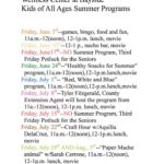 Jean's Summer Kids Series Flyer