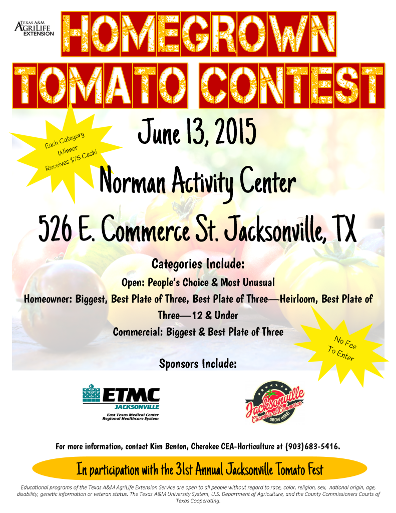 Homegrown Tomato Contest Flyer