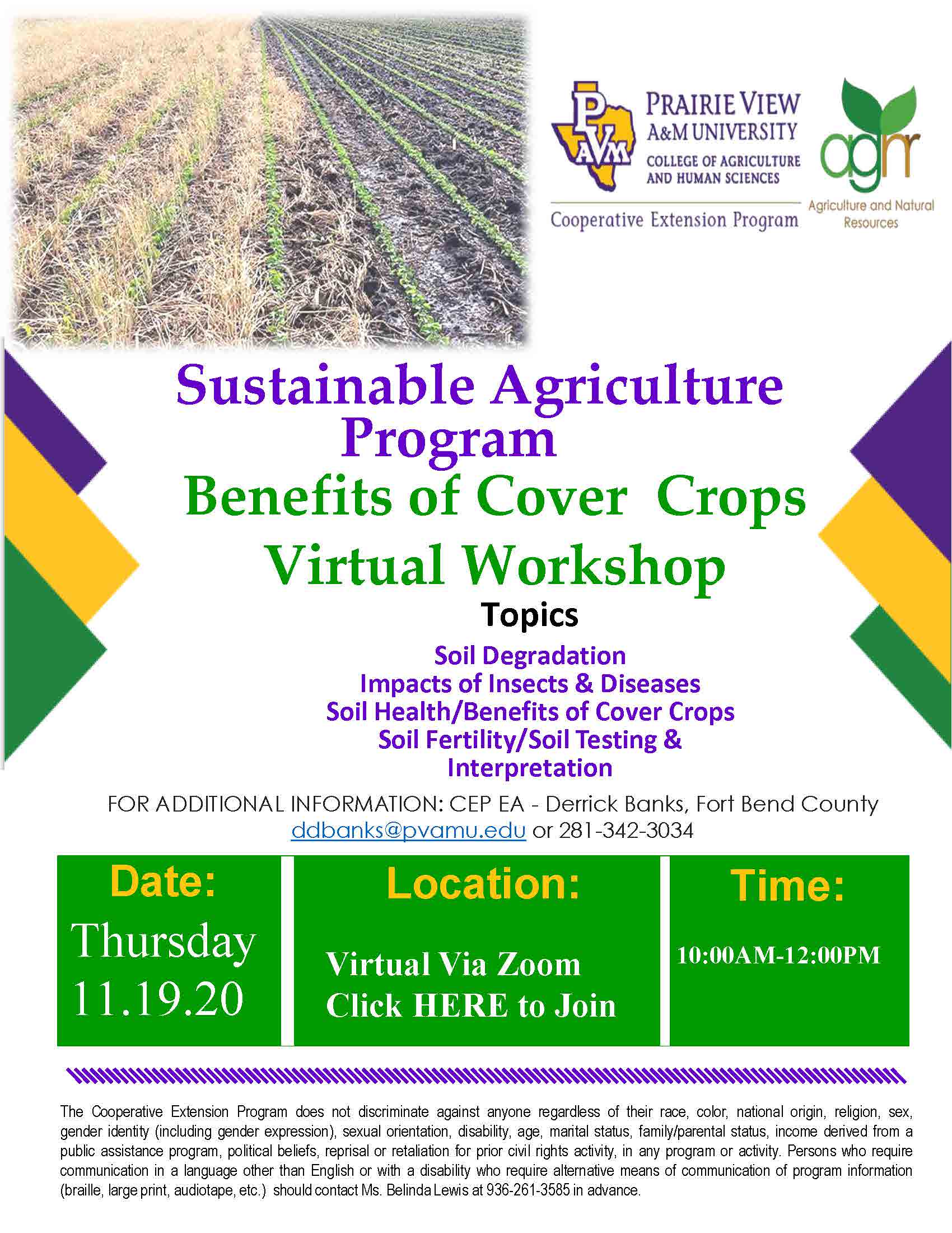Benefits of Cover Crops Virtual Workshop