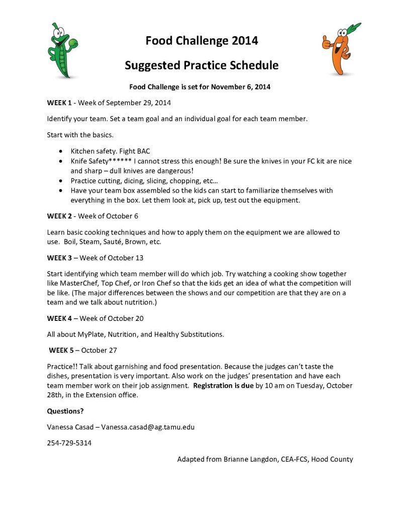 Limestone_Suggested Practice Schedule