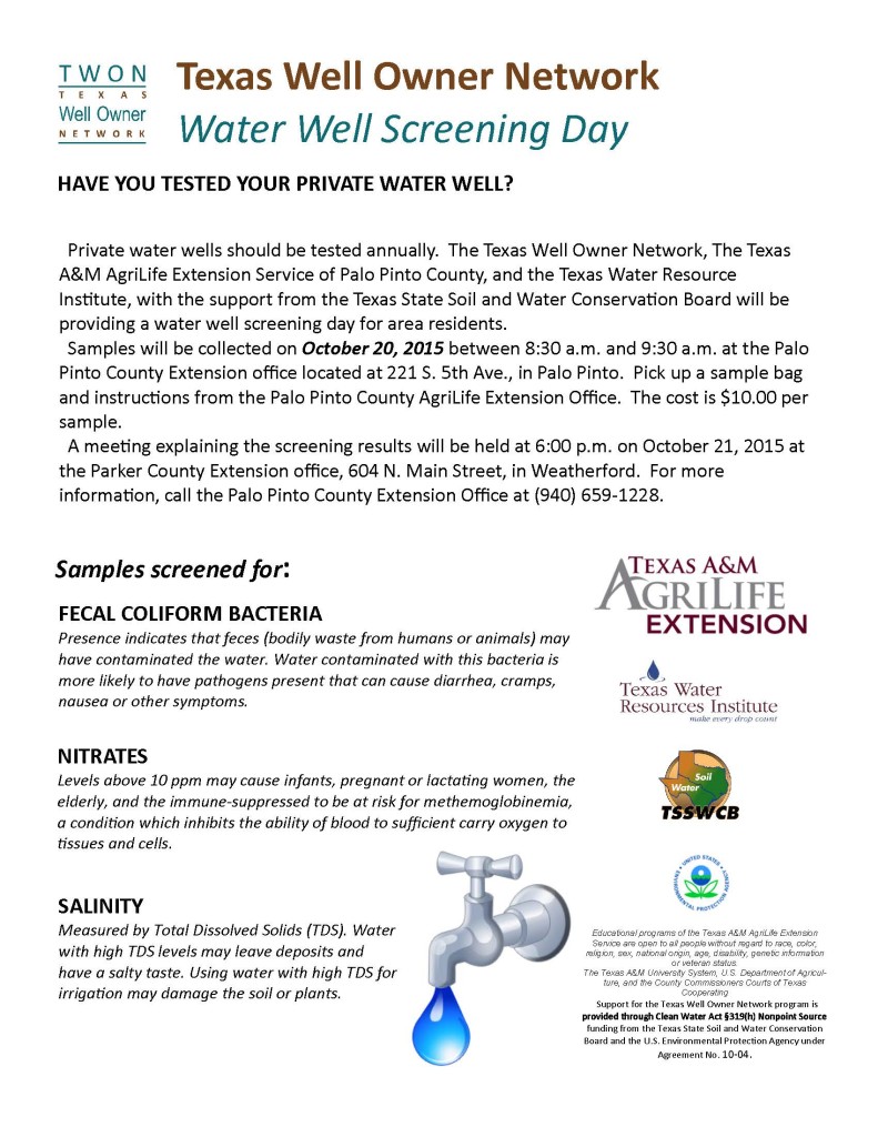 Water Well Screening Flyer.2015