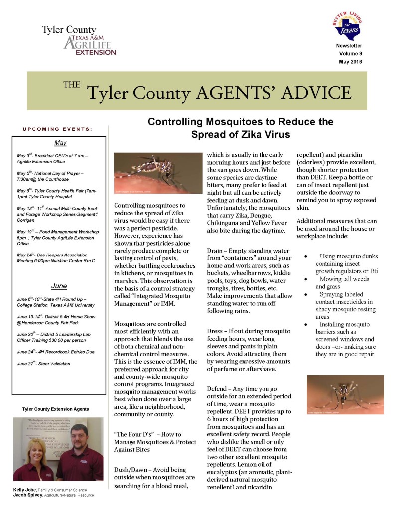 May 2016 Tyler County Agents' Advice_Page_1