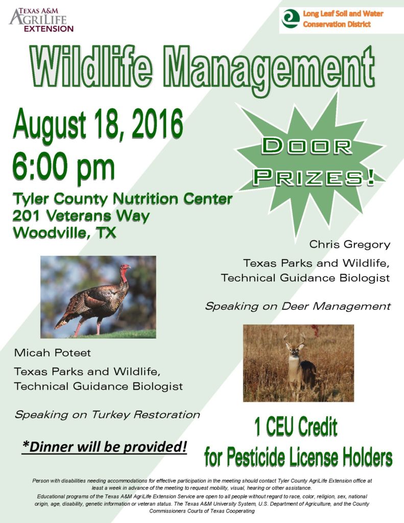 Wildlife Management Program Flyer