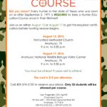 Hunter's Education Course Flyer